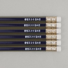 아트박스/디자인아지트 [주문제작]네임연필2B 6자루파버카스텔_골드
