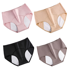 zinahome 棉質防漏衛生內褲 4入