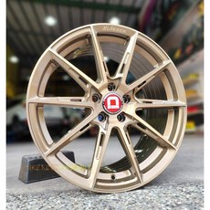 土城輪胎王 F07R 18吋旋鍛鋁圈 古銅金 5/108 5/112 5/114.3 5/120 適用於WRX車款, 1個
