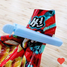 조리기구 5개 파스텔톤 과자 집게 봉지 밀봉 밀폐 다용도