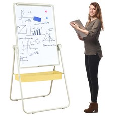 BONJOUR 접이식화이트보드 붙이는화이트보드 붙이는자석화이트보드 회전할 수 있으며 양면이 모두 화이트보드이다
