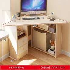 데스크톱 컴퓨터 책상 작은 아파트 삼각형 서재 코너 거실 침실, 4. E-94X94cm cabinet, 1개