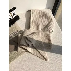 針織帽圍巾一體式