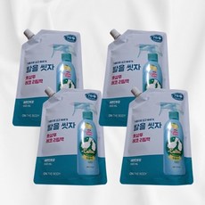 코튼풋 발을씻자 풋샴푸 레몬향 리필 500ml 4개 온더바디 엘지생활건강