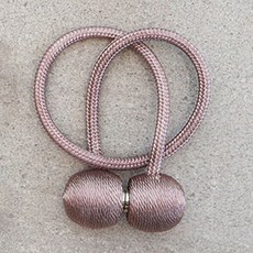 하루네 커텐 끈 마그네틱 자석 장식 걸이 커튼정리 집게 후사고리 (1+1) 46cm, 골드핑크 (1+1), 1개