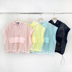 투솜 여름골프조끼 봄골프조끼 여성 골프조끼 후드 밑단조임 그물조끼 기능성 스포츠 필드 라운딩 코디 여자 골프웨어