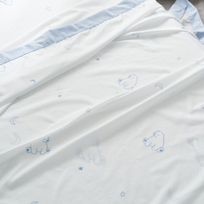 쿠에뜨 듀라론 냉감 여름 홑이불 쿨베어 어린이여름이불, 블루