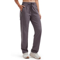 Libin 여성용 하이킹 팬츠 경량 퀵 드라이 카고 캐주얼 사파리 직장 여행 아웃도어 의류 플럼 트러플 XL 121105