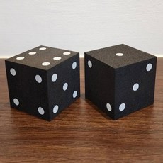 5cm EVA FOAM直角骰子(2pcs/set)《台灣製造》點數、數字骰子玩具/EVA泡棉玩具, 1個, 5cm黑色點數1-6（2pcs/set)