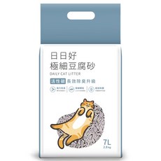 日日好 極細豆腐砂 1.5mm極細顆粒 白茶淡雅香調 7L, 1個, 活性碳x6包