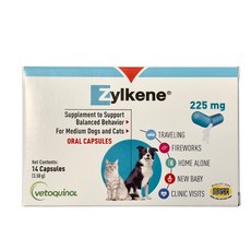 法國威隆 zylkene 解憂寧 犬貓憂鬱焦慮保健 現貨隔日 紓壓情緒穩定/14錠, 1個, 225mg(10-30公斤)