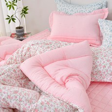 [알렌드리] 국산 꽃무늬 항균 옥수수솜 차렵이불