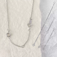 리치봄 목걸이줄 길이 연장 목걸이 연장체인, 1세트, 실버