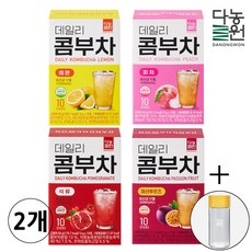 다농원 콤부차 세트 (패션후르츠 레몬 피치 석류 각2박스) + 전용보틀, 8개, 10개입, 5g