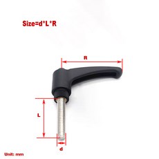 304 스테인리스 스틸 스크류 핸들 스크류 레진 고정 핸들 플라스틱 조절식 핸드 M5M6M8M12, 1pcs M6x25x45, Internal Toothed