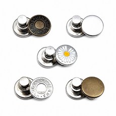 [청라핸즈] 탈착식 버튼 청단추 17mm 요술단추 (16-601), 엔틱 블랙, 1개