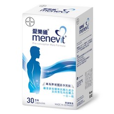Menevit 準爸爸配方 綜合維他命礦物質膠囊, 1盒, 30顆
