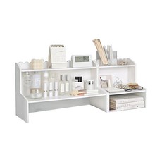 GBKING 책상정리 2단 선반 수납 선반 세트, 1단, 흰색