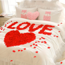 플라워샤워 장미꽃잎 결혼식 생일파트 프로포즈 꽃가루 플라워샤워꽃잎 2000P, 1세트, 장미꽃잎 레드