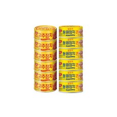 동원 라이트스탠다드참치 85g x 12캔, 동원 고추참치 85g x6캔 + 콘참치 85g x 6캔, 1
