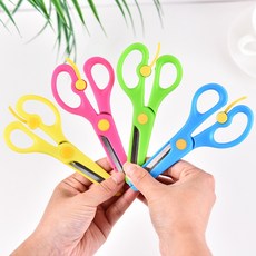 兒童安全波浪剪刀 勞作剪紙不傷手, 1個, （安全剪刀）顏色隨機
