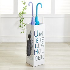 가정용 철제 모던 인테리어 사각 현관 대용량 우산꽂이, 타이포화이트, 1개