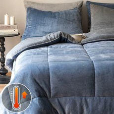 KURUA 겨울 따뜻한 양면 극세사 이불 세트 홈 이불/패드/베개커버 세트