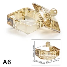 크리스탈 유리 아크릴 파우더 액체 네일 펜 세척 컵 거치대 용기 접시 장비 아트 도구, 01 A6