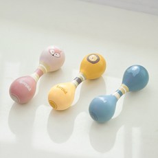 폴라비 아기 마라카스 악기 장난감 악기놀이 세트 유아 원목 딸랑이 KC인증, 멀티 색상, 1개