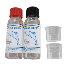 리리아트 고투명 크리스탈 레진 1대1 에폭시 100ml 계량컵 포함, 혼합, 1세트