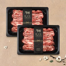 CAB 인증 블랙앵거스 LA갈비 1kg x 2팩, 없음