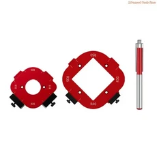 쿠쿠스토어 알루미늄 라우터 코너 지그 R10-R50 정밀도 목공 템플릿 W91B, 01 빠른  Mainland, 01 stylea, 01 Red