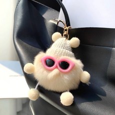 힙한 폼폼이 먼지 털 귀여운 인형 키링 방울 차키 가방