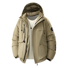 石墨烯智能發熱連帽衝鋒衣棉衣男款 加絨保暖戶外登山服 防風禦寒