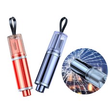 신형 벌크 자동차 비상 탈출 유리 망치 파쇄기 파괴 휴대용 구난 침수 긴급 용품, 레드, 1개