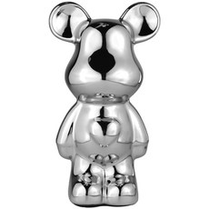 라푸유 세라믹 베어브릭 인테리어 장식품 곰돌이 피규어, 실버