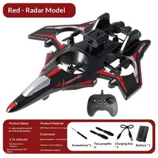 RC헬기 비행기 전투기 드론 무선 조정 카 자동차 오프로드 드리프트 포크레인 ZY-907 RC 드론 쿼드콥터 전, 01 Red-Radar Edition