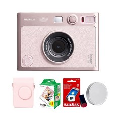 인스탁스 미니에보 핑크 EVO 젠틀로즈 카메라+전용가방+필름20장+선물SET, 1세트, 젠틀로즈(브라운케이스+필름20장)