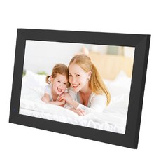 10.1吋IPS螢幕超薄數位相框，橫向擺放，支援圖片影片播放，電子相簿音樂相框, 黑色款 加三聯式發票