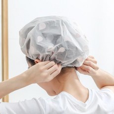 방수 샤워캡 비닐 헤어캡 머리캡 헤어밴드, 1개, 1-비닐헤어캡-블루