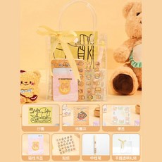 【臺灣-出貨】卡通開學禮物套裝初中小學生奬勵禮品實用文具生日幼兒園伴手禮盒, 1個, 流行套裝七