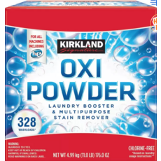 KIRKLAND Signature OXI POWDER洗衣助劑，多用途去污，328次洗滌, 4.99 kg (11.0 LB), 1箱