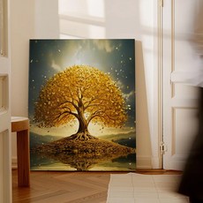 풍수 돈나무 대박금전수 풍수인테리어 캔버스 그림액자 5종 재물운 금전운 돈들어오는그림 개업물, 04.돈방석금전수