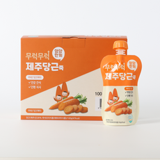 [박스판매] 무럭무럭 키즈죽 과일퓨레 1박스 (고구마 단호박 옥수수 제주당근 사과랑배 망고랑바나나 푸룬고구마 바나나단호박 중 택1), 무럭무럭 키즈죽 제주당근, 7개, 100g