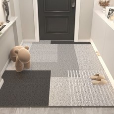 정싱 현관 미끄럼방지 발매트 코일 매트 패턴 신발장 발매트 발판, B(80*120CM), 1개
