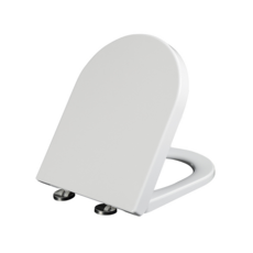 靜音加厚緩降馬桶蓋，不鏽鋼腳，通用型PP馬桶坐墊，家用靜音馬桶蓋, 白色, 加厚緩降(不鏽鋼腳), 1個