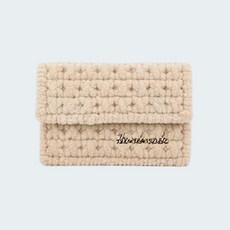 네트공예 DIY 세트 - 카드 지갑 만들기 망스티치 재료 덮개형_handmade 필기체 골드 팬던트, 3. P-12 연 베이지, 1개