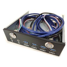 小白的生活工場 5.25吋空間 USB3.0 HD AUDIO 帶燈開關 前置面板, 1個