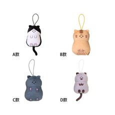 BANDAI 轉蛋 扭蛋 憤怒的毛茸茸大貓咪吊飾 貓咪 玩偶 生氣 憤怒 賓士貓 橘貓 全4款, 1個, 整套 1F