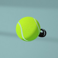 迪度帶繩網球 高彈性耐打彈力繩迴彈單人網球固定訓練器含底座 臺南出貨, 1個, 1個帶綫高彈網球